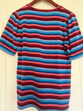 J. Crew Striped Tee in Blue, Red & Pink super soft